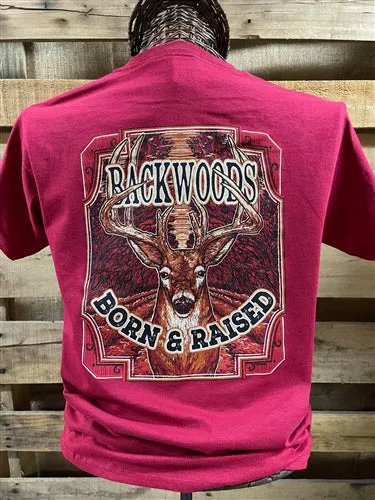 Backwoods Born & Raised Deer Comfort Colors Unisex Bright T Shirt