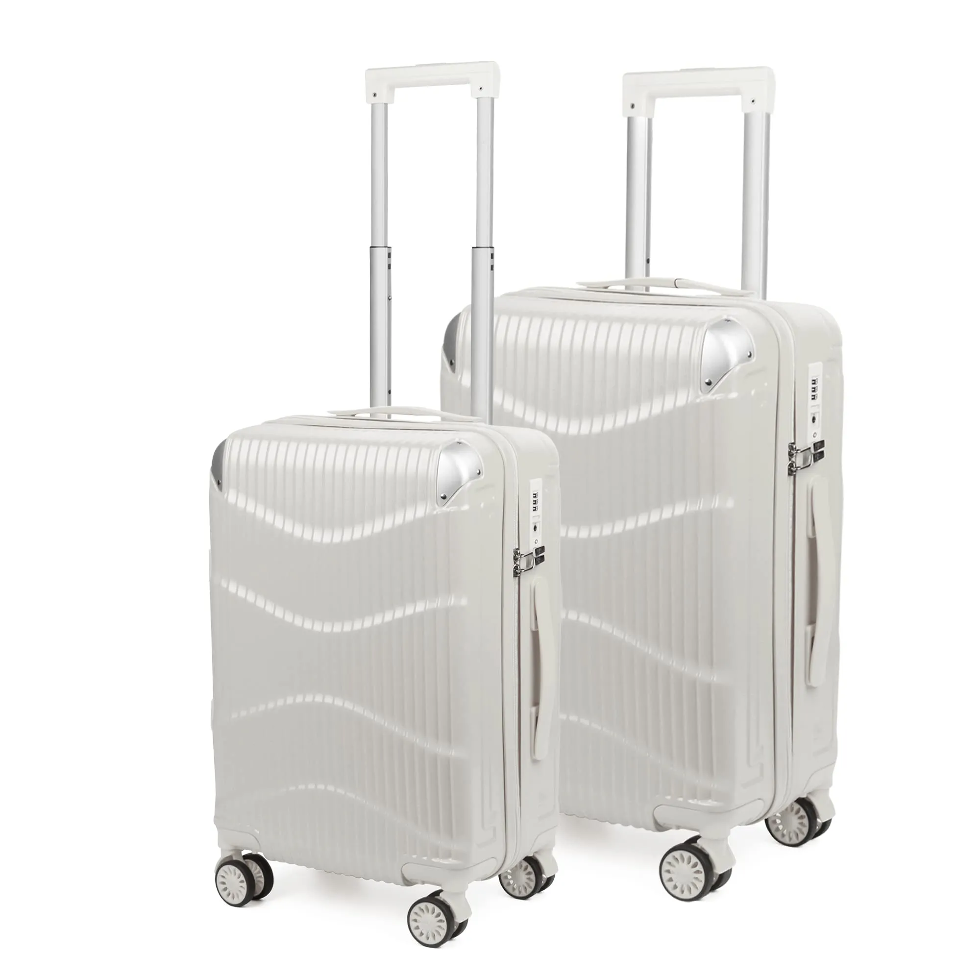 Ballard Series Set of 2 Trolley bags White (Small, Medium)