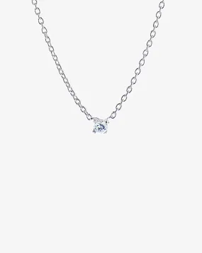 Birthstone necklace silver march