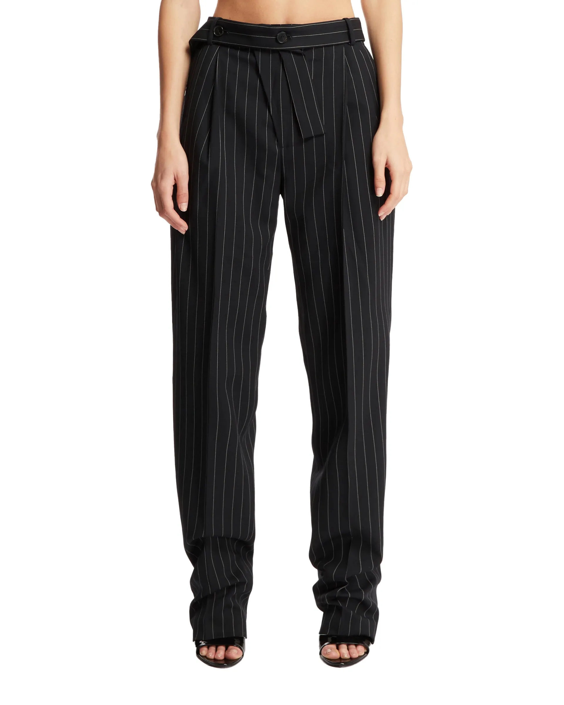 Black Belted Trousers