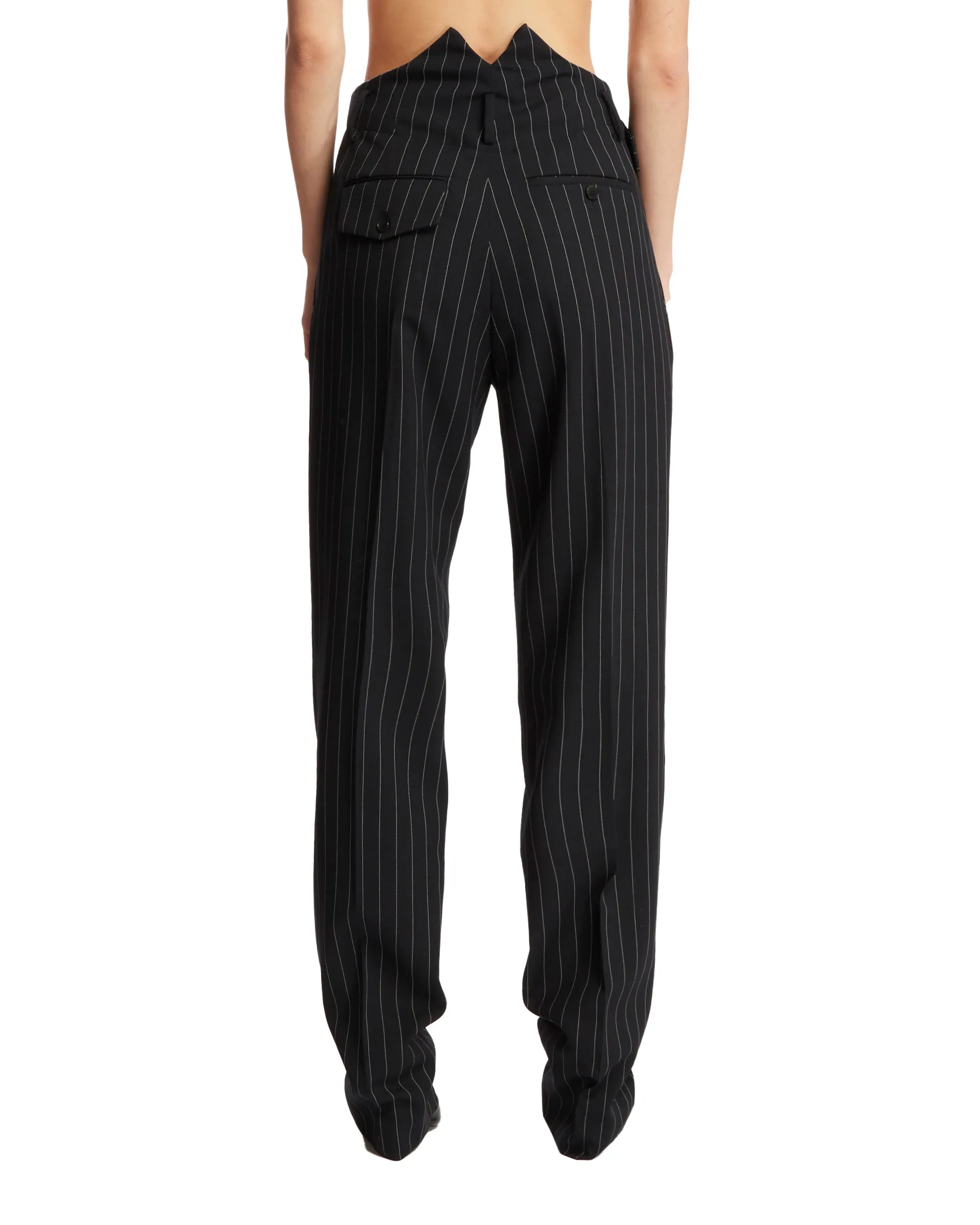 Black Belted Trousers