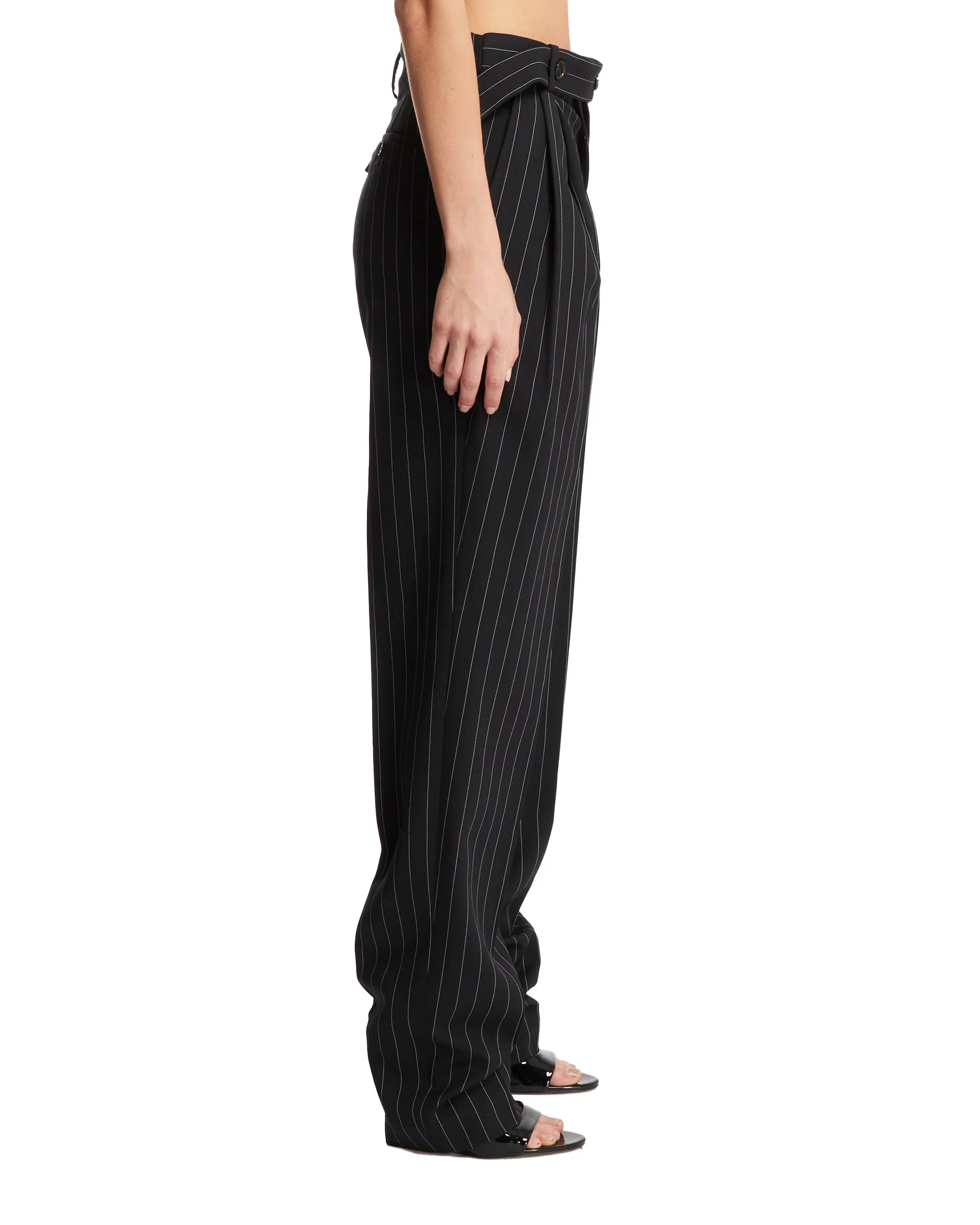 Black Belted Trousers