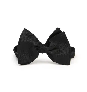 Black Grenadine Silk Bow Tie