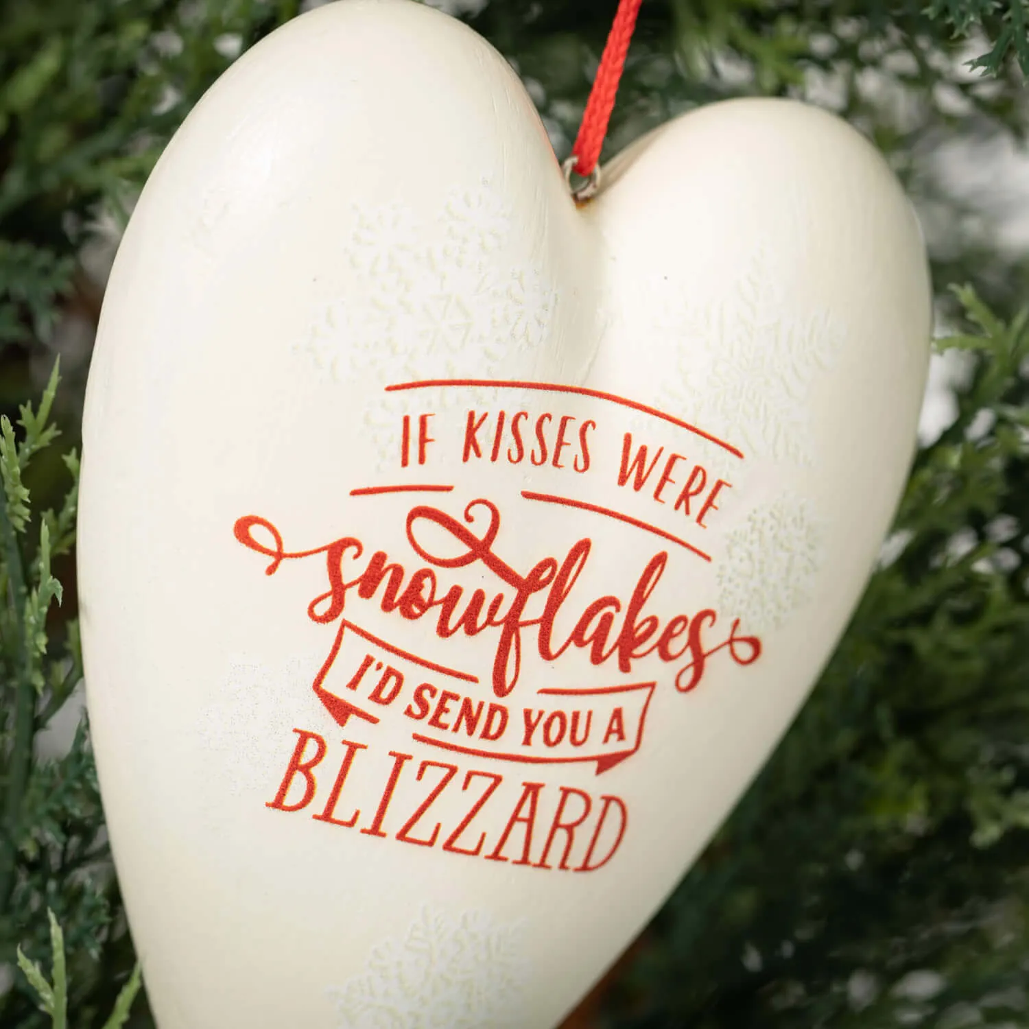 Blizzard Heart Gift Ornament Multicolor 5"H