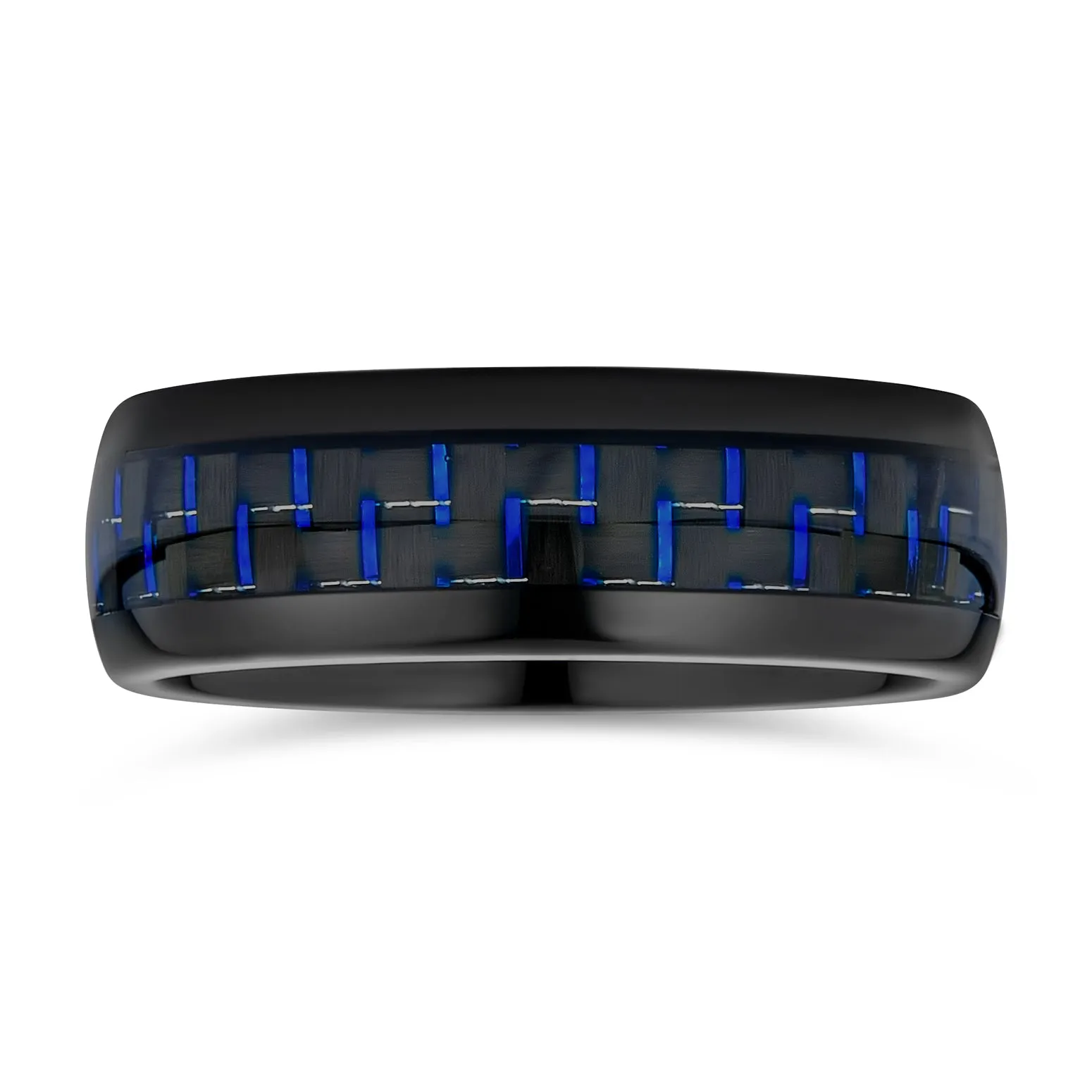 Blue Turquoise Couple Wedding Band Titanium Ring For Men 8MM