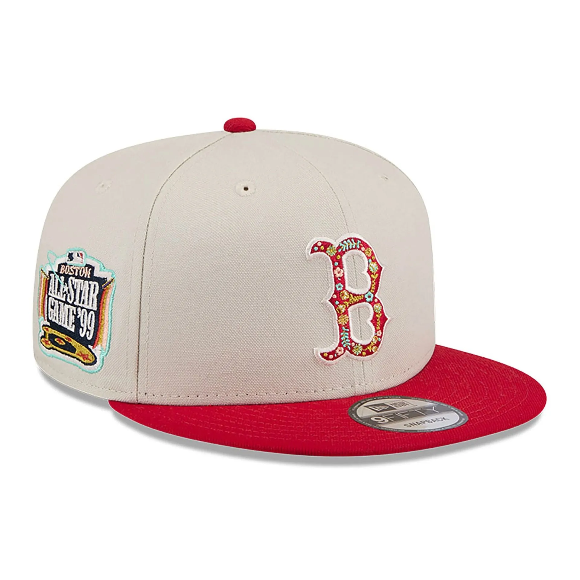 Boston Red Sox Floral Fill Light Beige 9FIFTY Snapback Cap