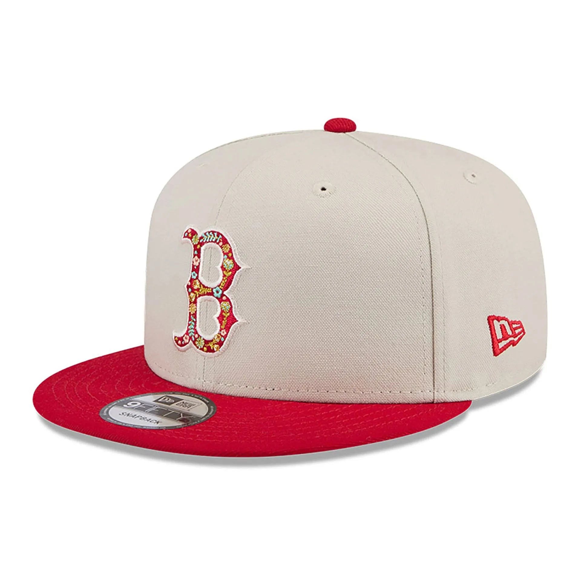 Boston Red Sox Floral Fill Light Beige 9FIFTY Snapback Cap