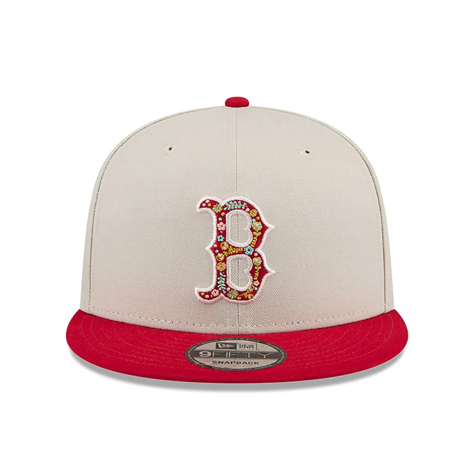 Boston Red Sox Floral Fill Light Beige 9FIFTY Snapback Cap