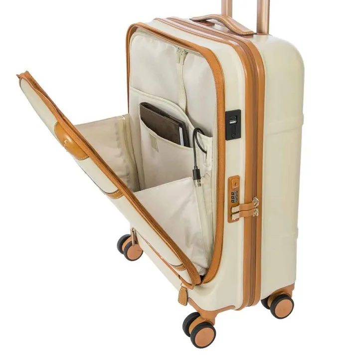 Bric's Bellagio 55cm Carry On Spinner with Front Pocket | Cream