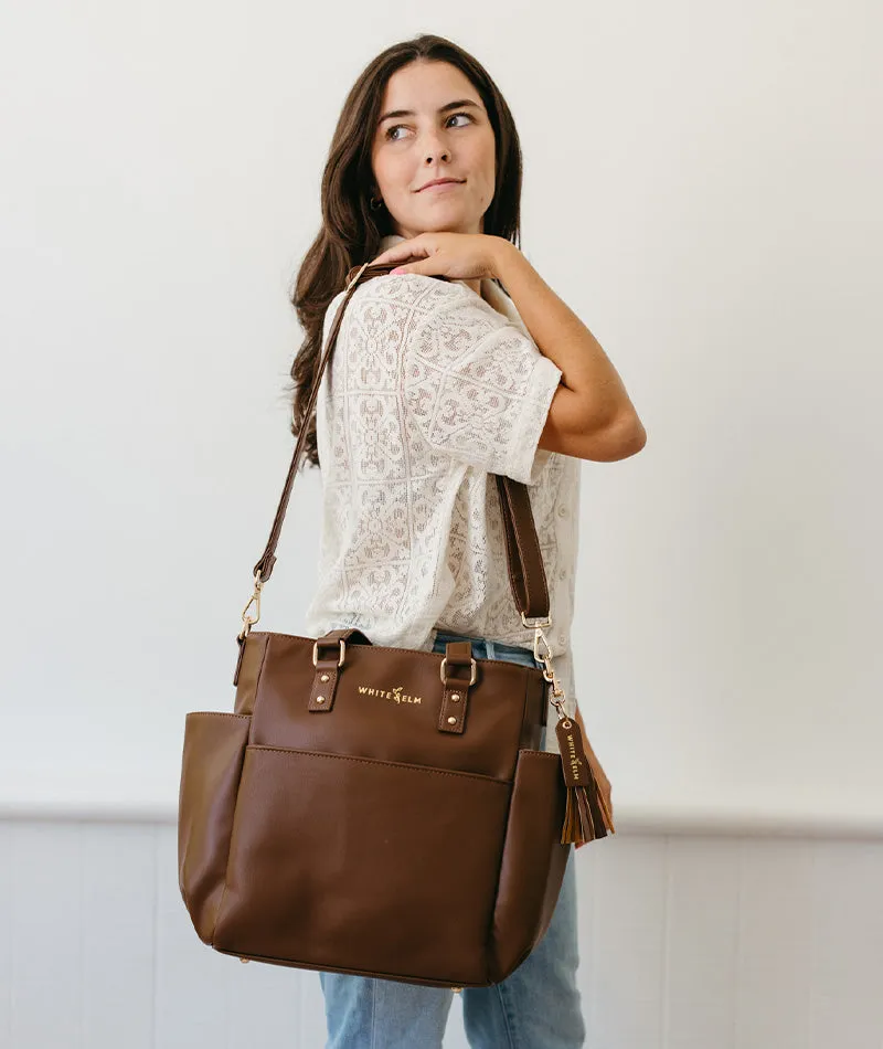 Carina Tote Bag - Coffee Brown