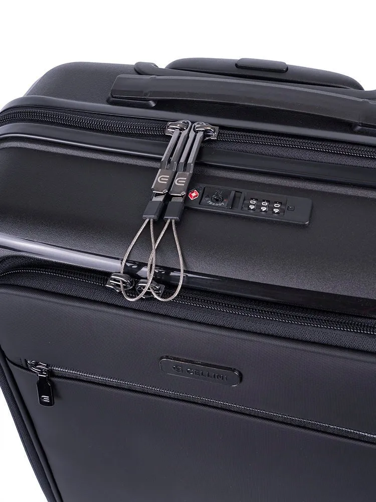 Cellini Biz Soft Front Trolley Carry-On Business Case | Black