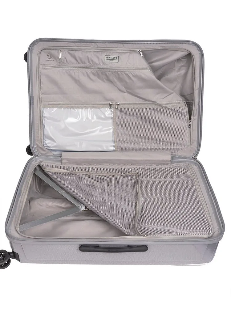 Cellini Compolite Large 4 Wheel Trolley Case | Silver