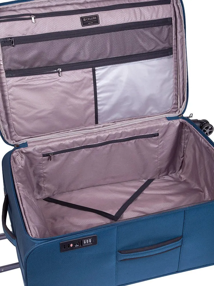 Cellini Smartcase Large 4 Wheel Trolley Case | Blue