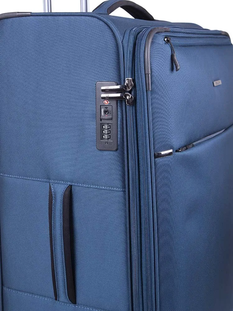 Cellini Smartcase Large 4 Wheel Trolley Case | Blue