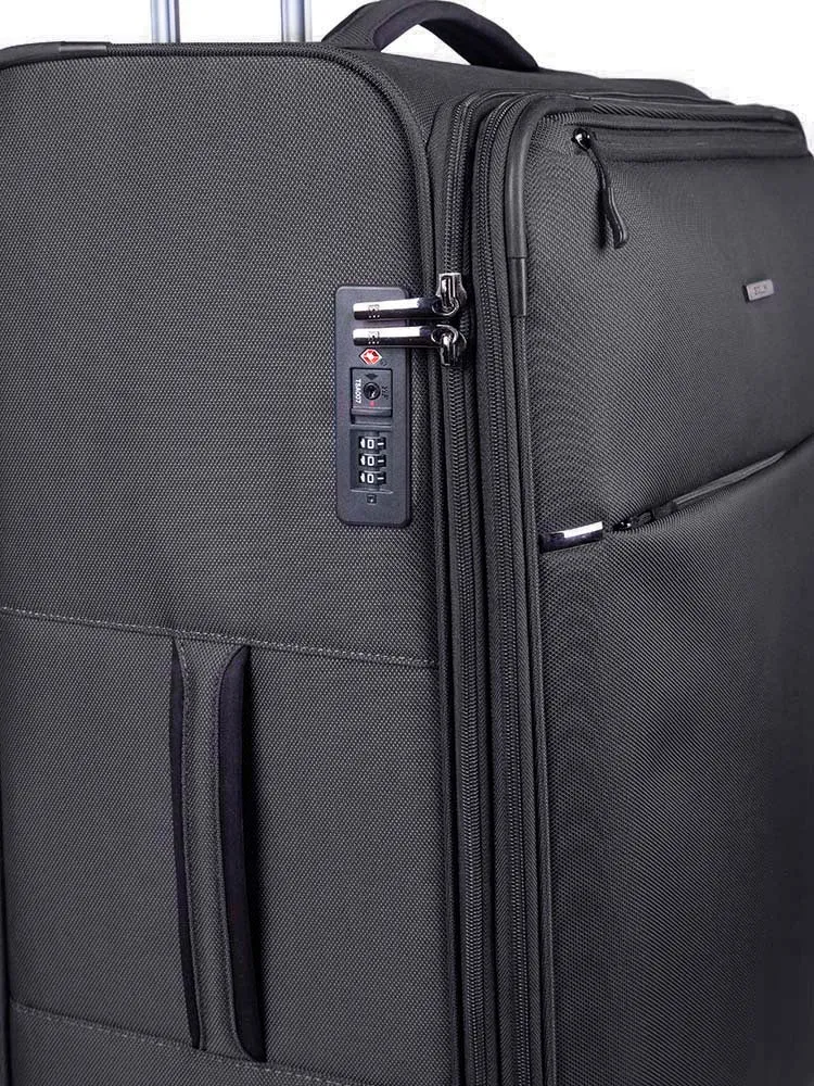 Cellini Smartcase Large 4 Wheel Trolley Case | Jet Black