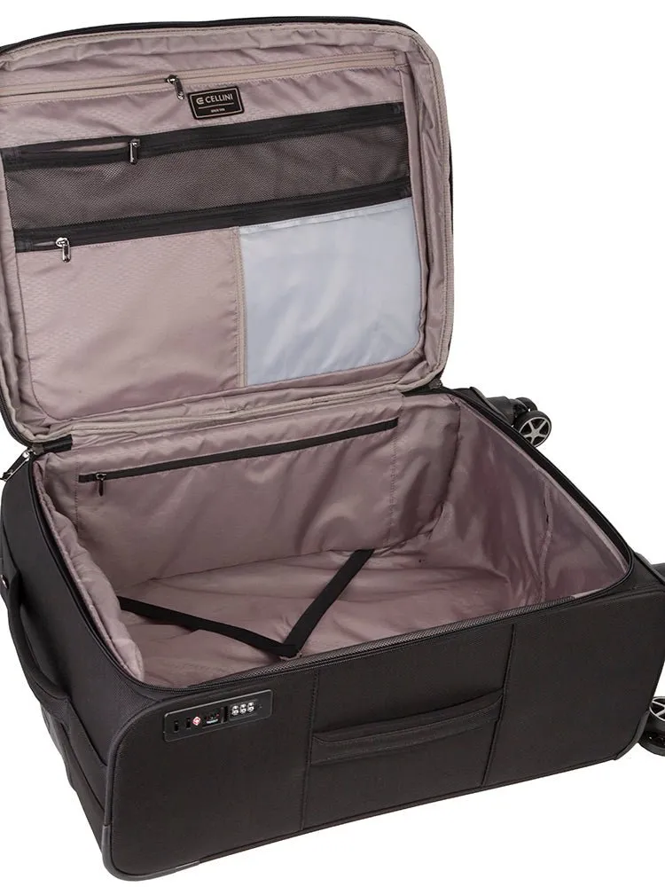 Cellini Smartcase Medium 4 Wheel Trolley Case | Jet Black