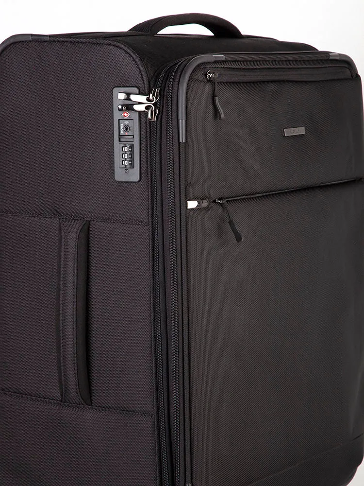 Cellini Smartcase Medium 4 Wheel Trolley Case | Jet Black