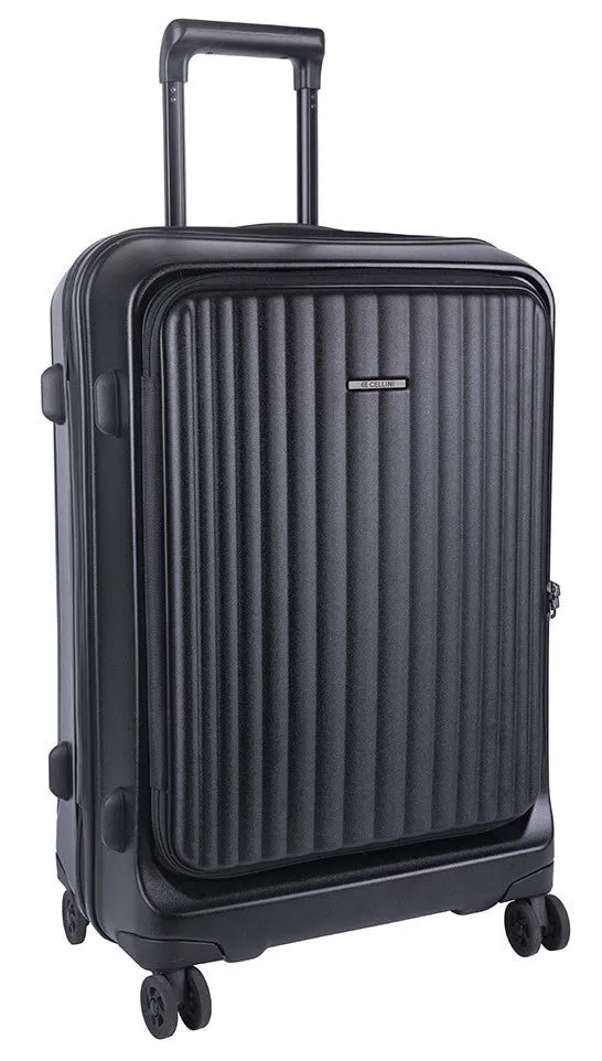 Cellini Tri Pak Medium 4 Wheel Trolley Case | Black