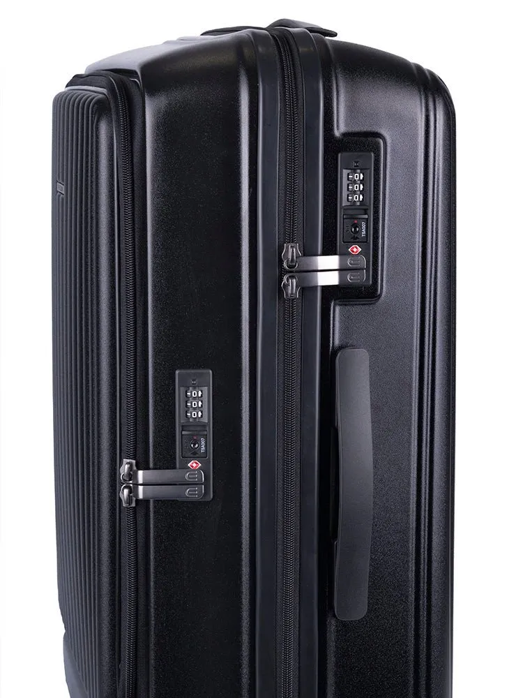 Cellini Tri Pak Medium 4 Wheel Trolley Case | Black