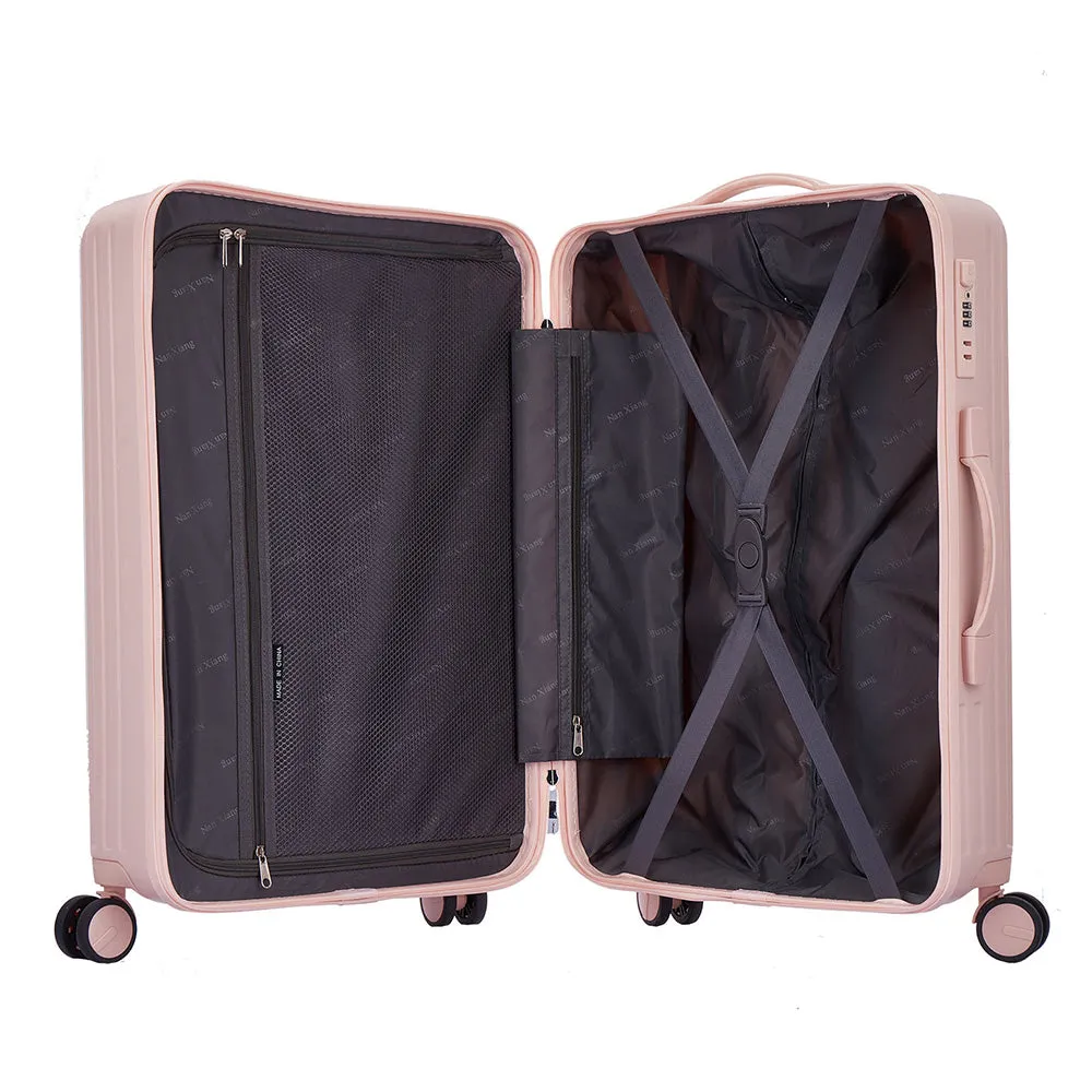 Claxton Structured Zipper Spinner Luggage with Bag Hook 20" Carry-on