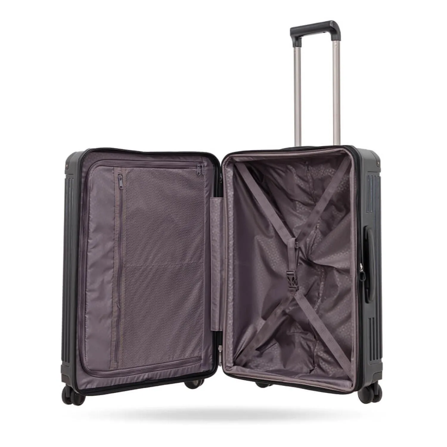 Conwood PC158SA Polycarbonate 24" Medium Luggage Anti-Theft Zip - Black