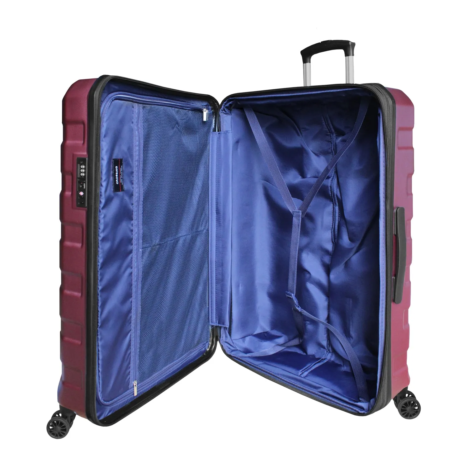 Crossing 28 Inch & 24 Inch Hardcase Expandable Upright Spinner Luggage Set