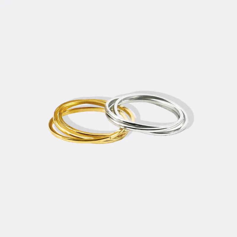 Dainty Interlocking Fidget Ring