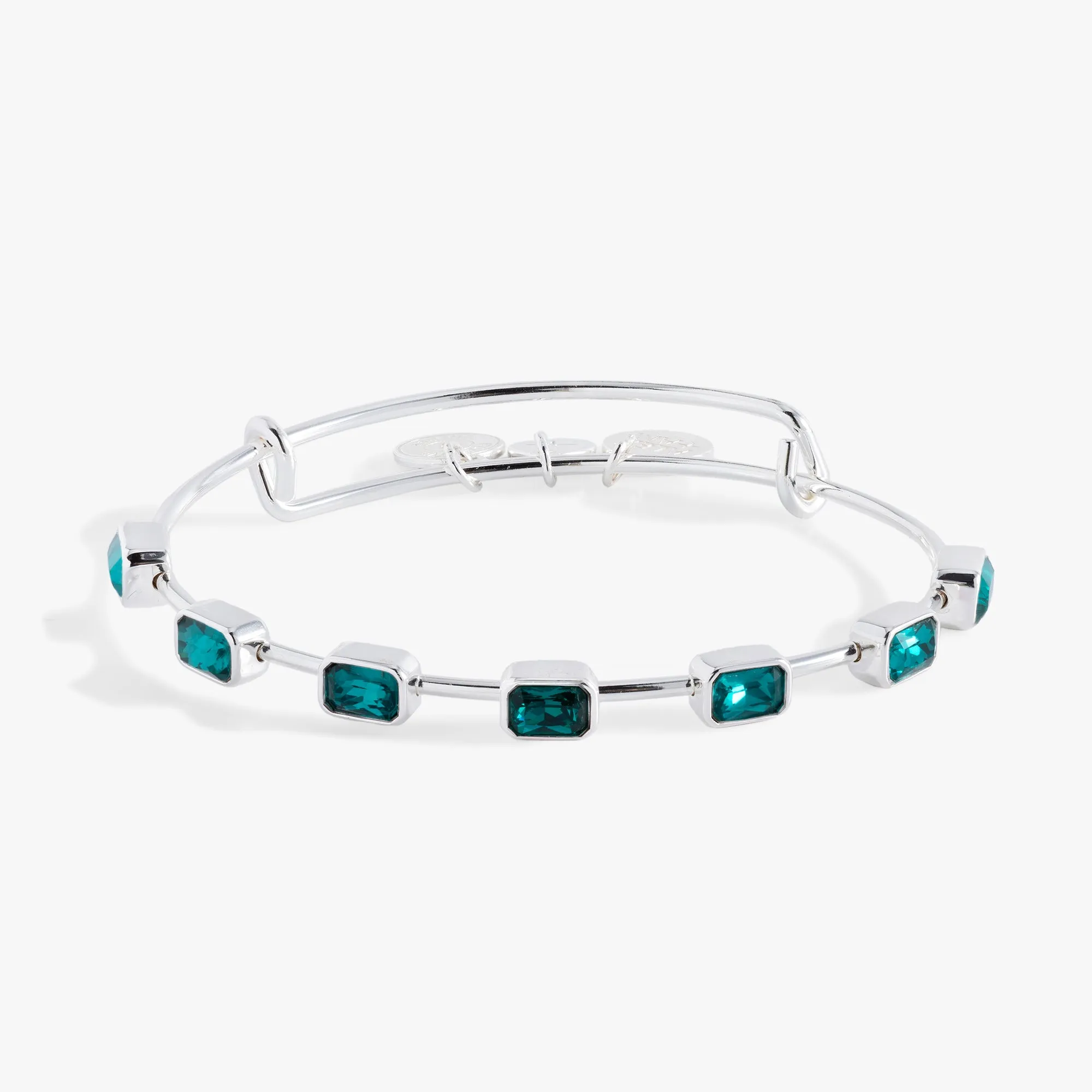 December Birthstone Emerald Cut Bangle