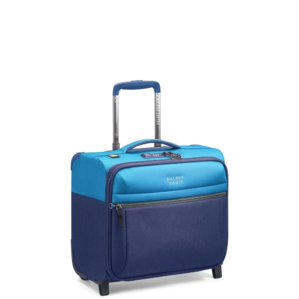 Delsey BROCHANT 3.0 38cm 2 Wheel Cabin Softsided Luggage - Ultramarine Blue