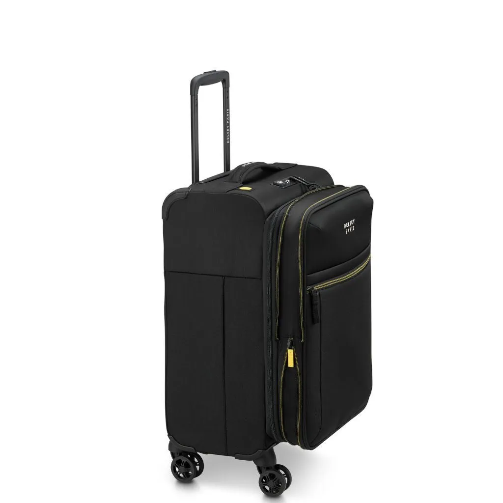 Delsey BROCHANT 3.0 55cm Carry On Softsided Luggage - Deep Black