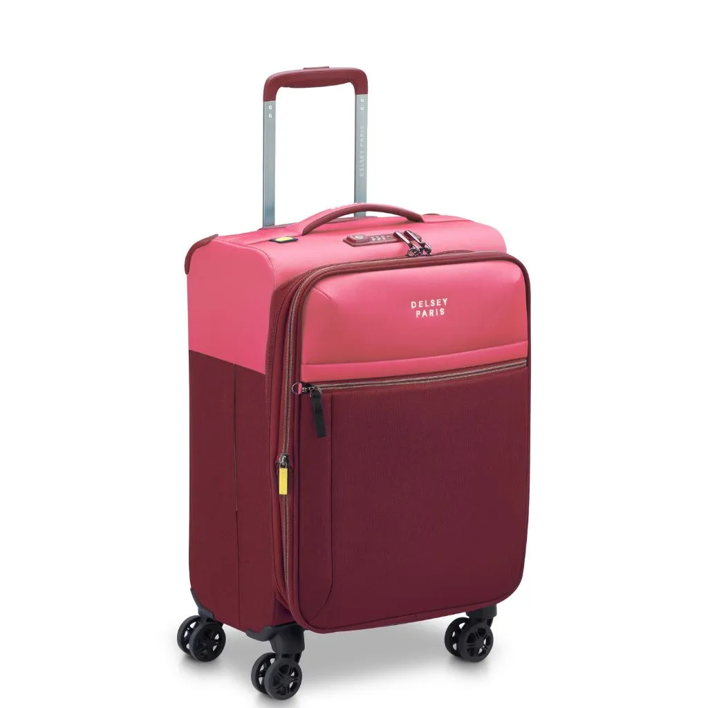 Delsey BROCHANT 3.0 55cm Carry On Softsided Luggage - Pink