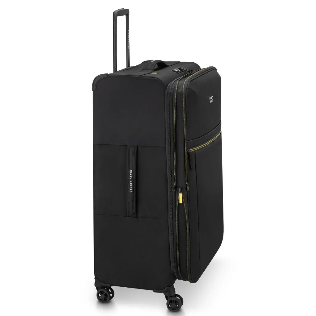 Delsey BROCHANT 3.0 78cm Large Softsided Luggage - Deep Black