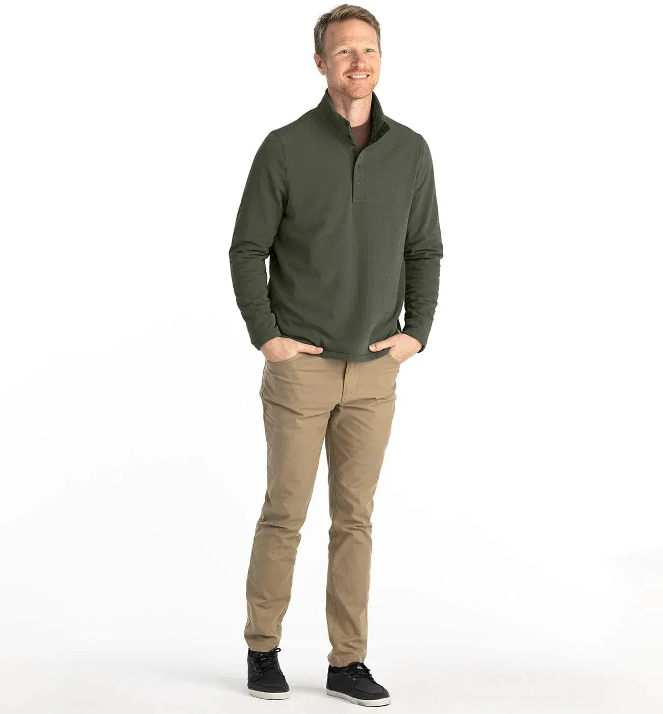 Free Fly Gridback Fleece Snap Pullover - Men's