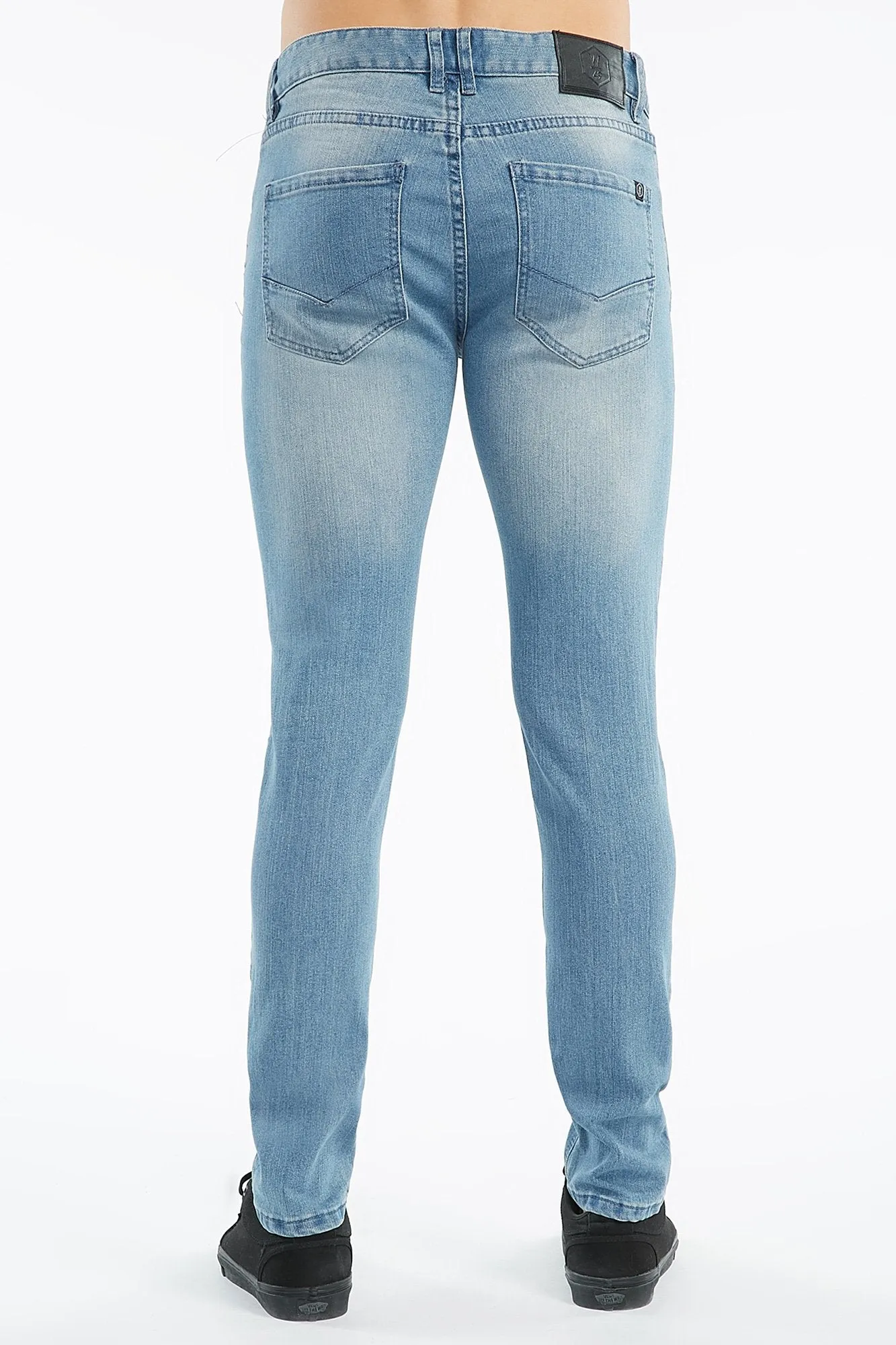 Guys Skinny Light Wash Denim Jeans