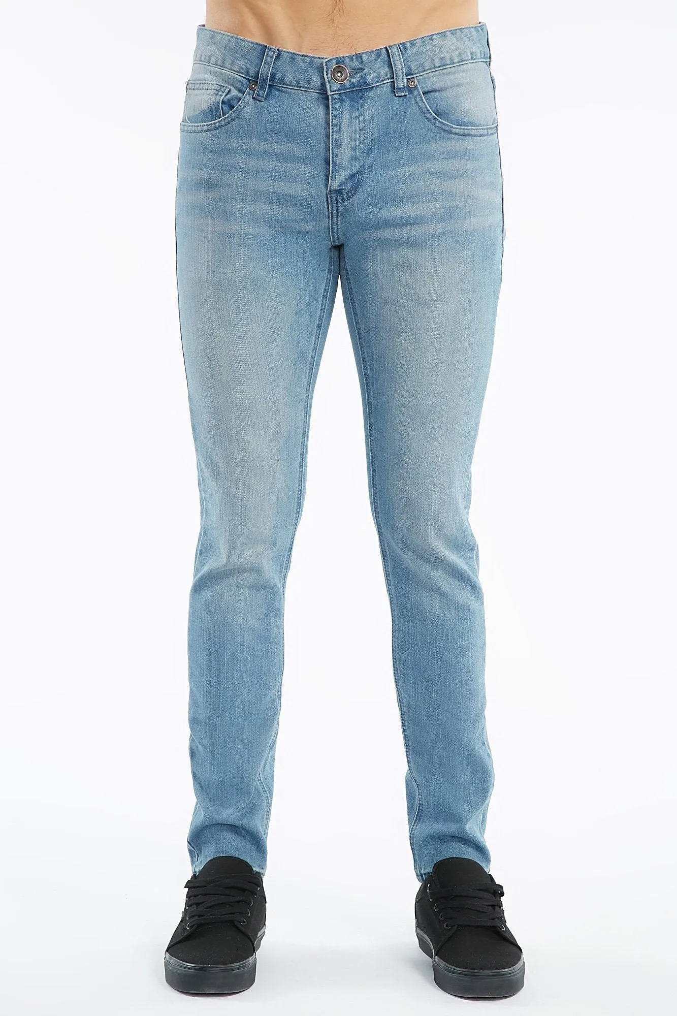 Guys Skinny Light Wash Denim Jeans