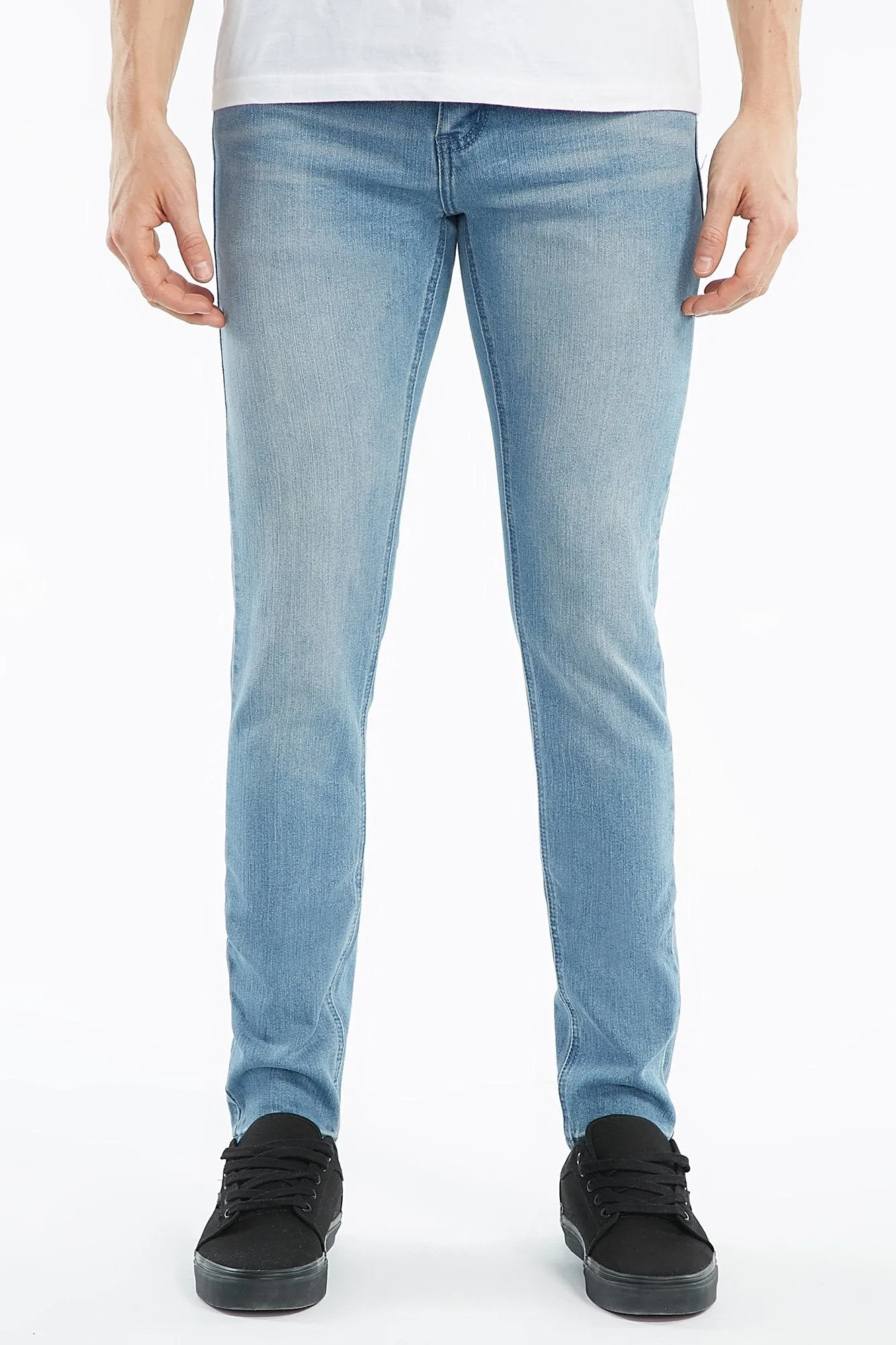 Guys Skinny Light Wash Denim Jeans