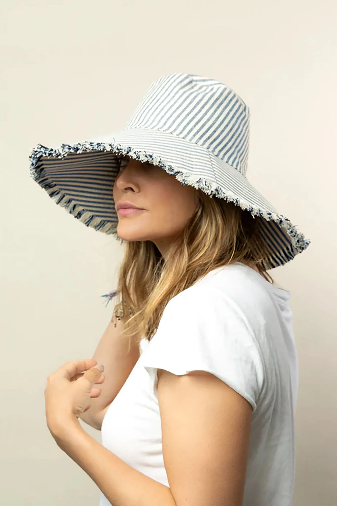 Hat Attack Packable Hat - Ocean Stripe