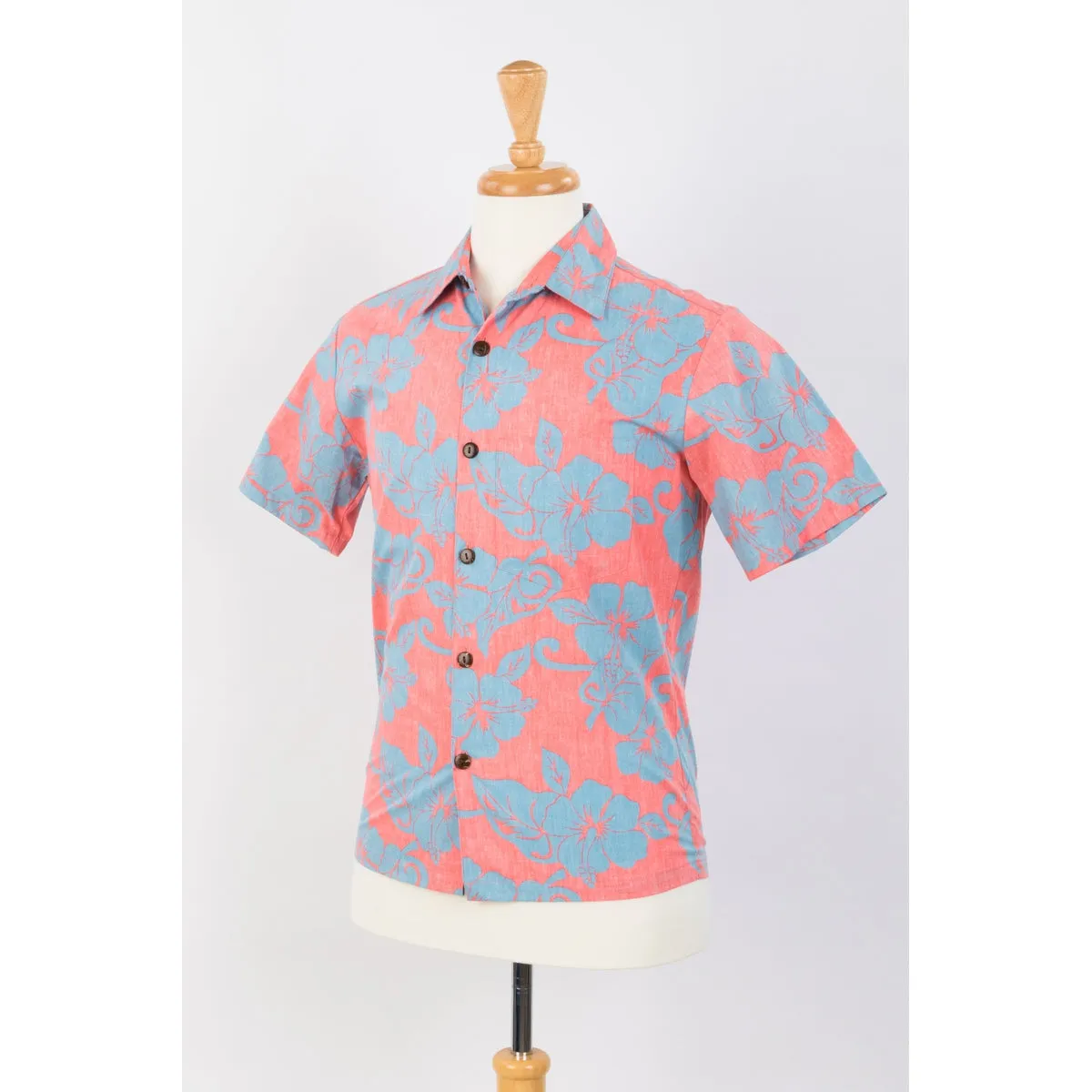 Hibiscus Print Red Hawaiian Shirt