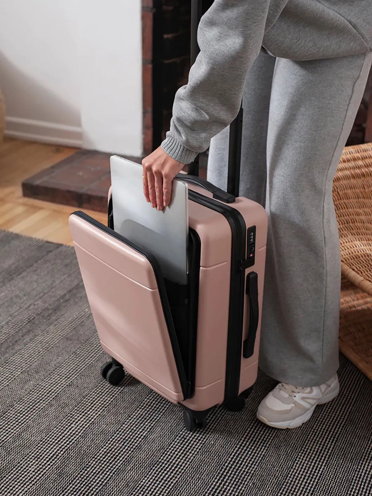 Hue Front Pocket Carry-On Luggage