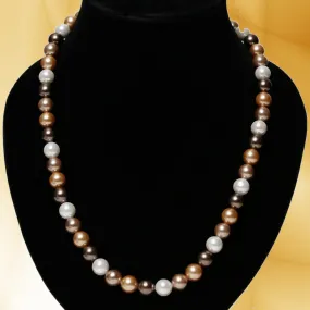 Imeora Multicolor 10mm Shell Pearl Necklace