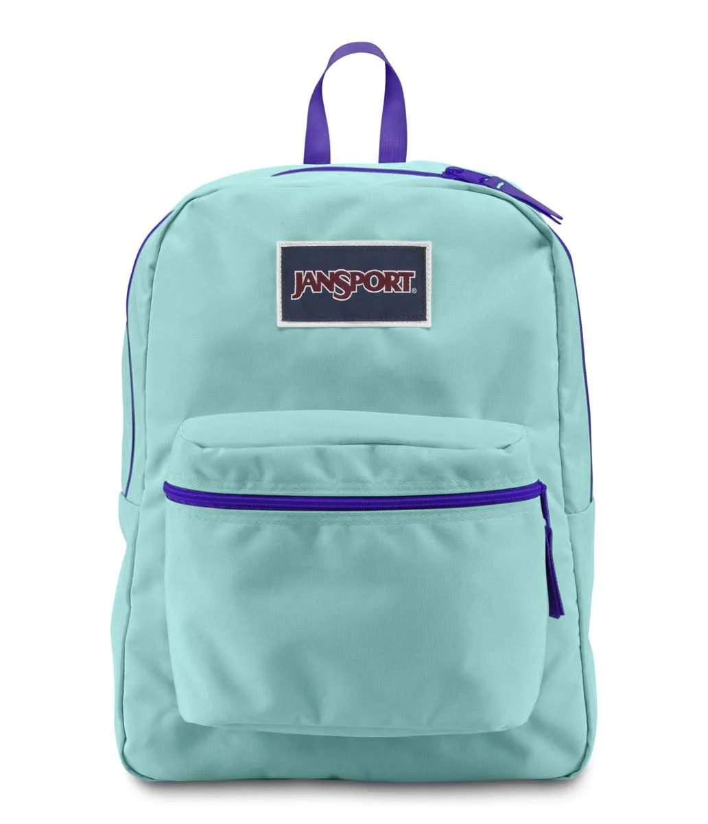 JANSPORT Overexposed Backpack - Aqua Dash/Violet Purple