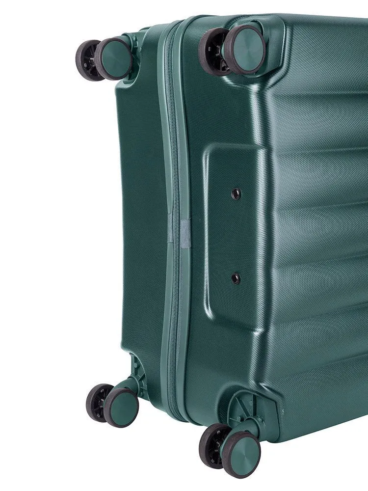 Jo Borkett Gatsby Medium 4 Wheel Trolley Case | Green