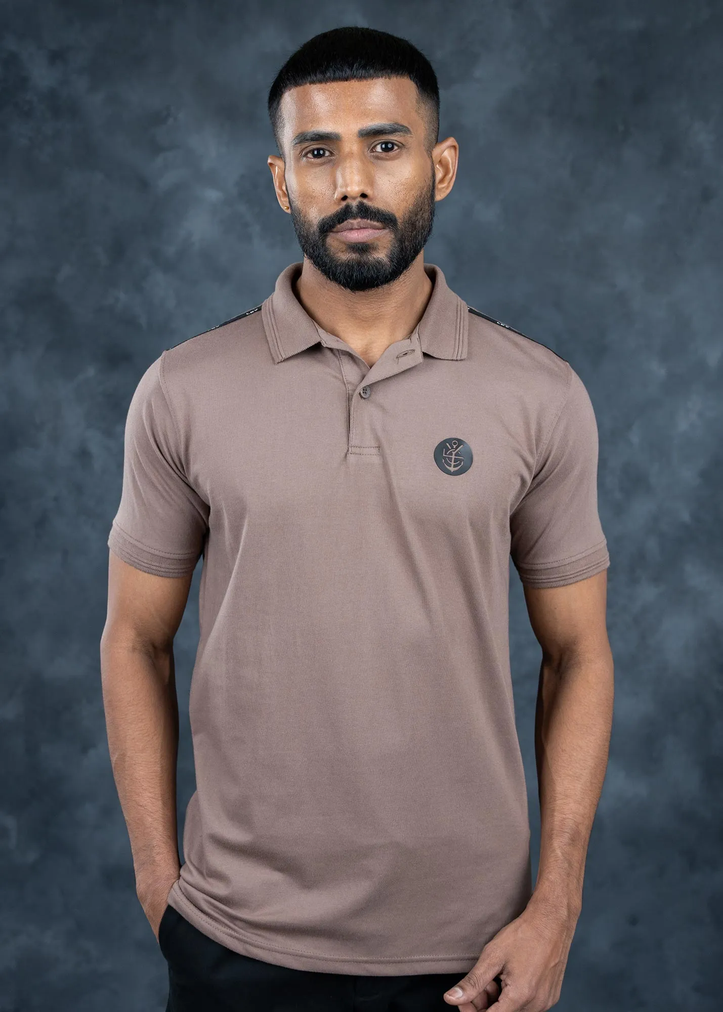 LCY | Twin Striped Collar Basic Polo