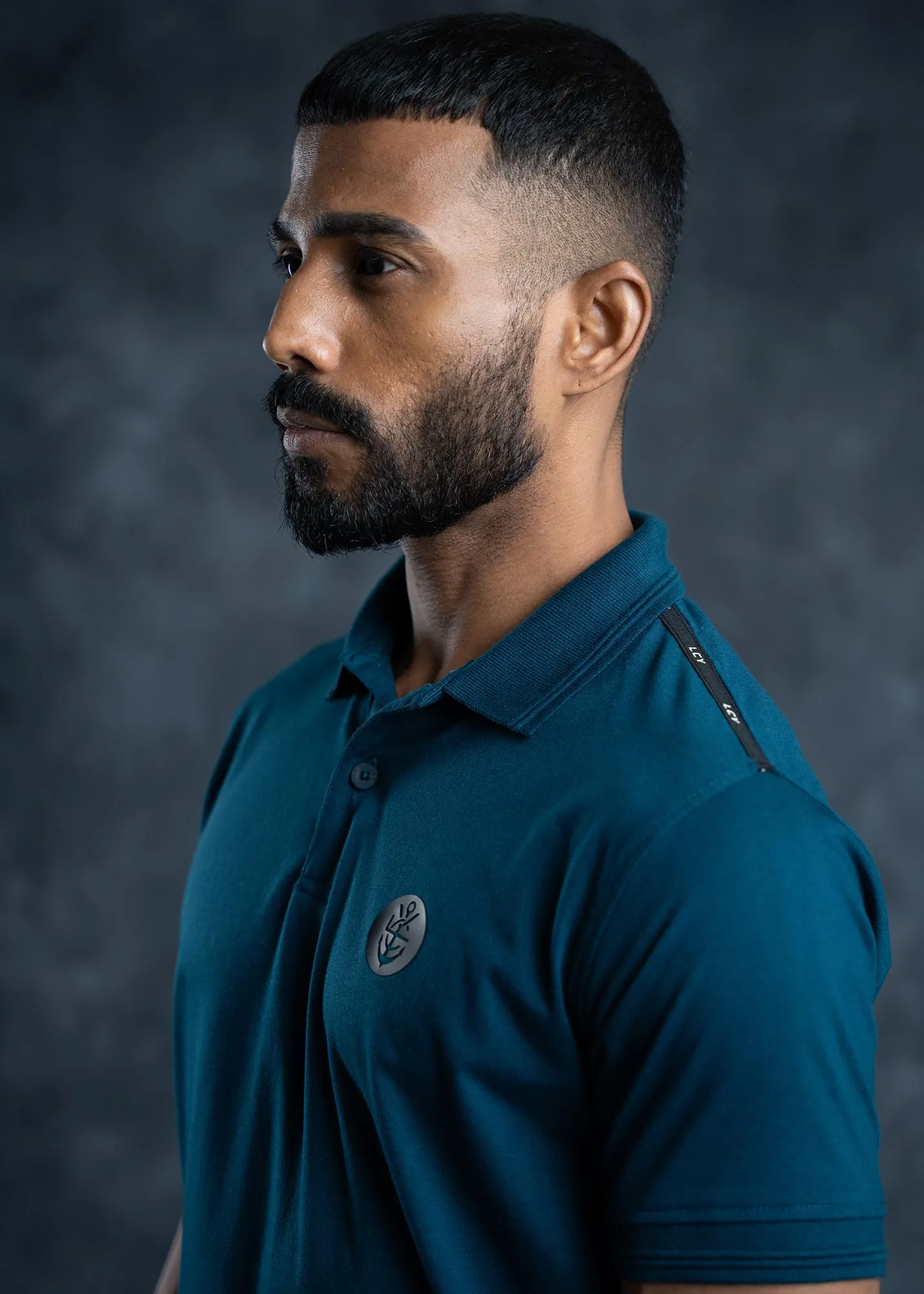 LCY | Twin Striped Collar Basic Polo