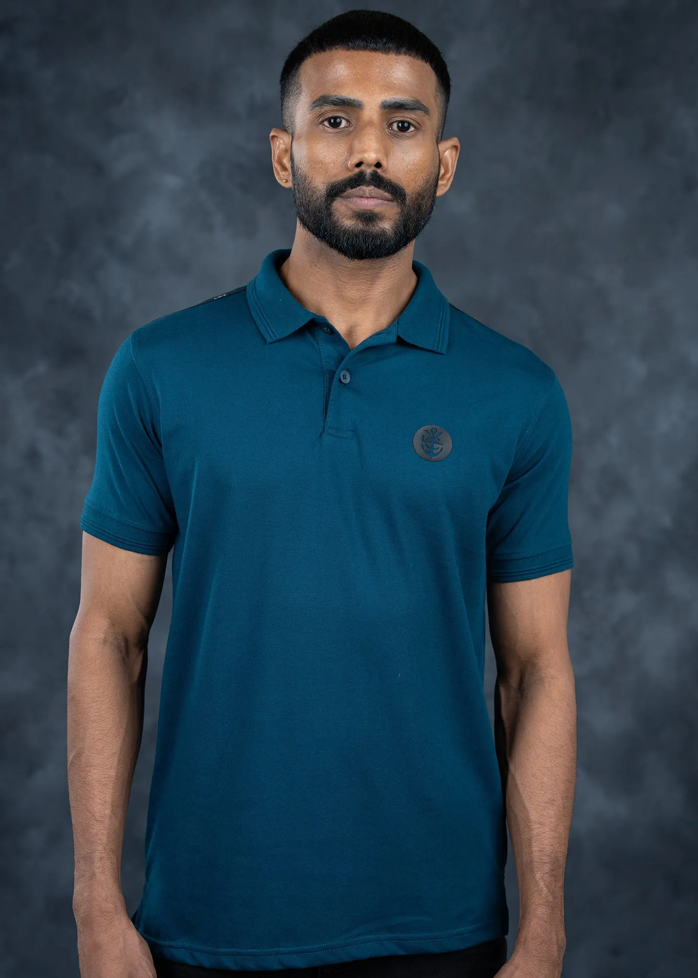 LCY | Twin Striped Collar Basic Polo