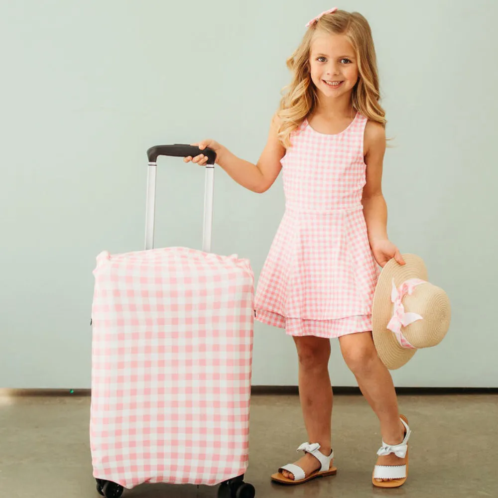 Luggage Cover - Pink Gingham