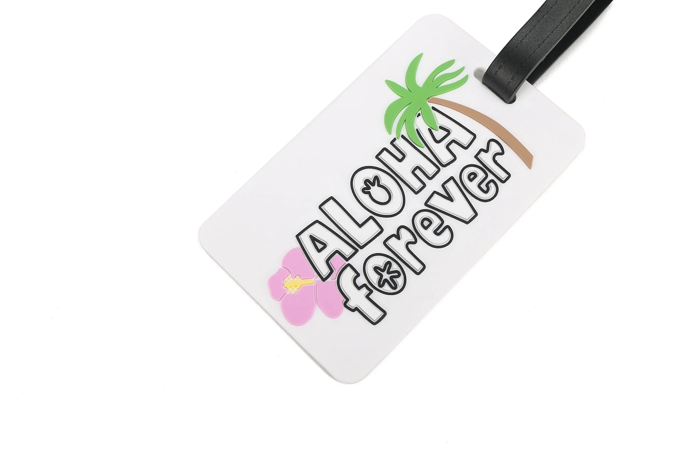 Luggage Tag Aloha Forever Black