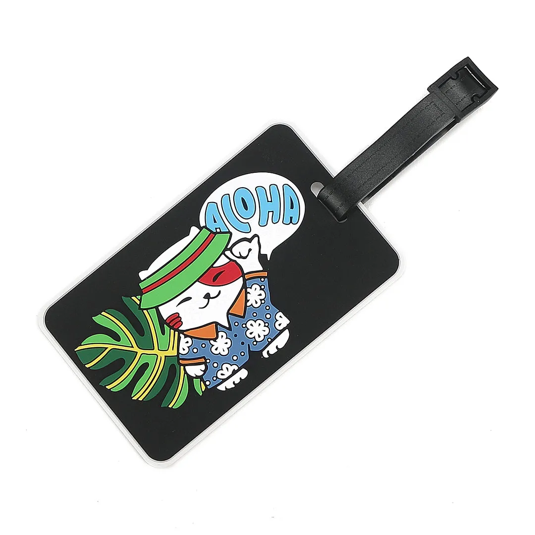 Luggage Tag Neko Shaka Black