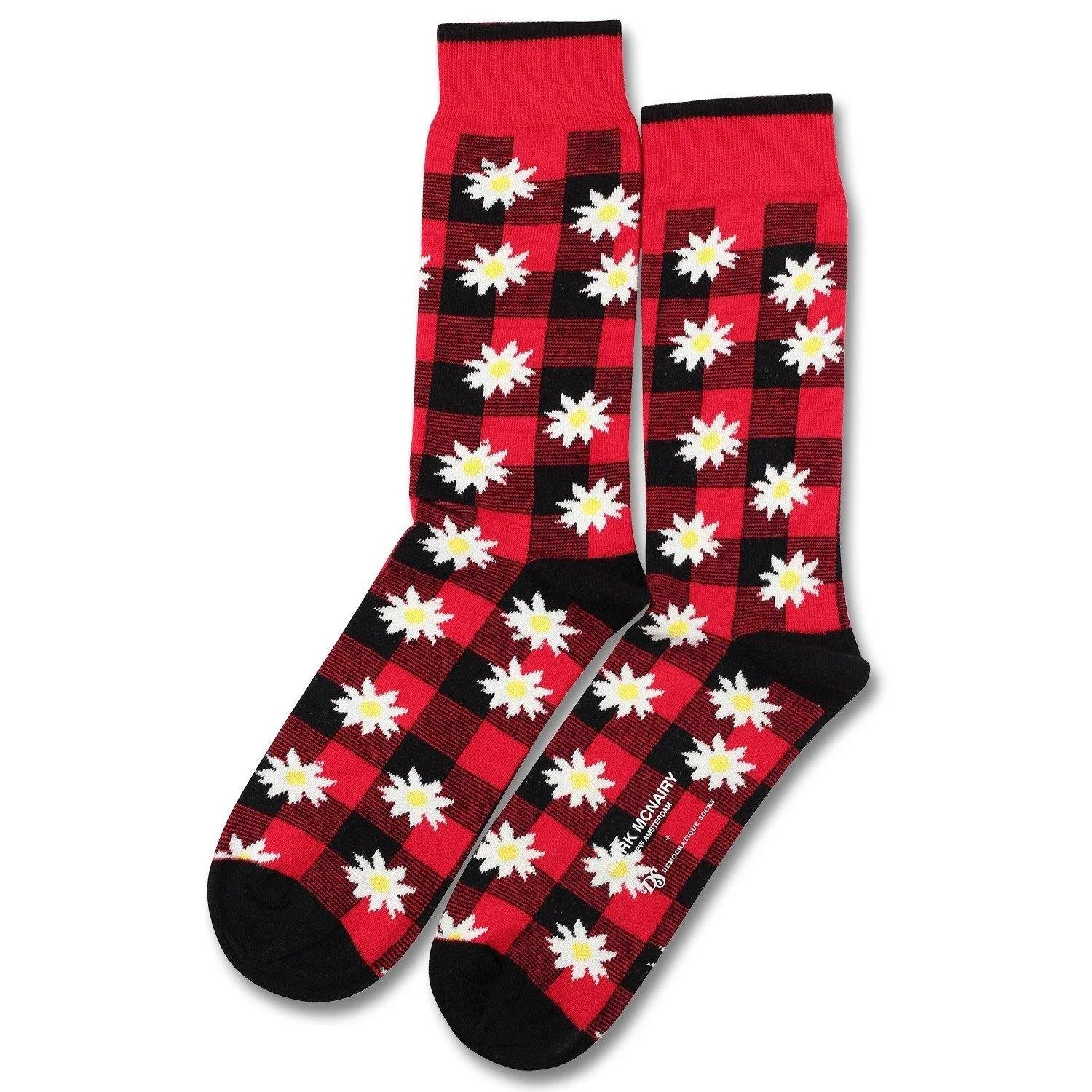 Mark McNairy x Democratique Socks Buffalo Daisy Spring Red