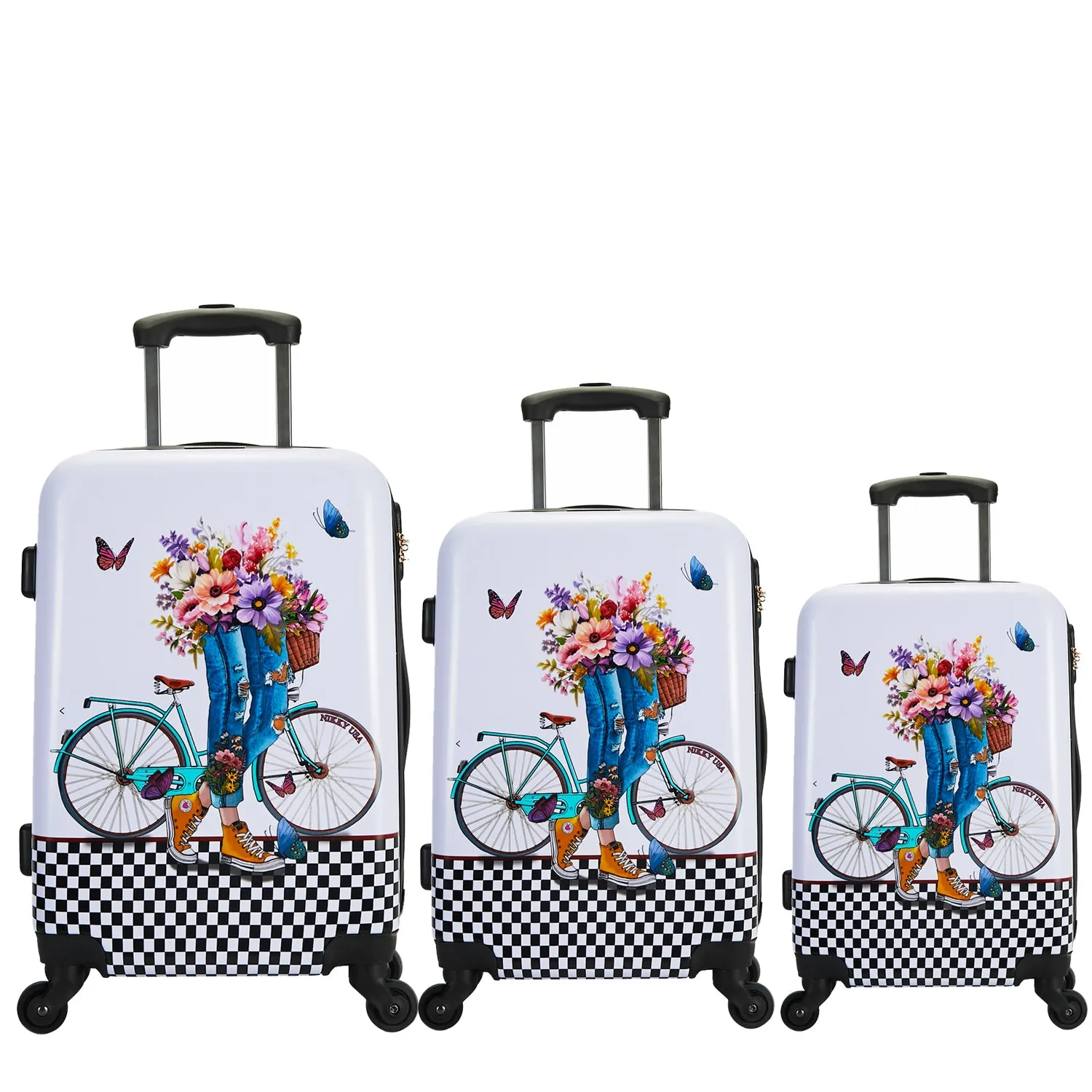 NIKKY 3 PC HARDCASE SET LUGGAGE